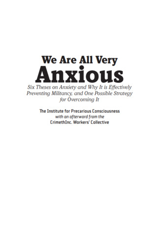 We Are All Very Anxious (ebook)