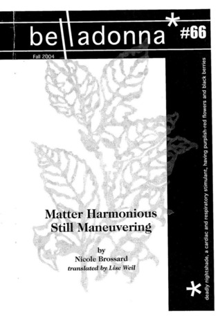Matter Harmonious Still Maneuvering (ebook)