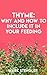 Thyme: Why And How To Inclu...