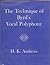 The Technique of Byrd's Vocal Polyphony