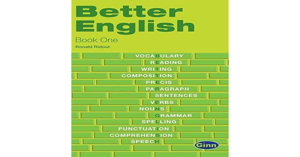 Ginn Better English Book by Pearson for Class 1 by Ronald Ridout
