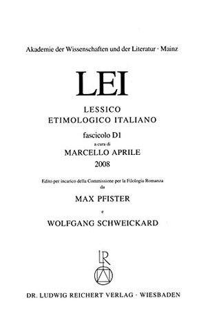 Lessico Etimologico Italiano Lfg. D 1 (Italian Edition)