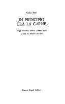 In principio era la carne. Saggi filosofici inediti (1948-1970)