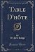 Table D'Hôte (Classic Reprint)