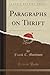 Paragraphs on Thrift by Unknown