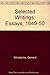 Selected writings