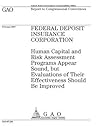 Federal Deposit Insurance Corporation: Human Capital and Risk Assessment Programs Appear Sound, But Evaluations of Their Effectiveness Should Be Improved Federal Deposit Insurance Corporation: Human Capital and Risk Assessment Programs Appear Sound, But Evaluations of Their Effectiveness Should Be Improved