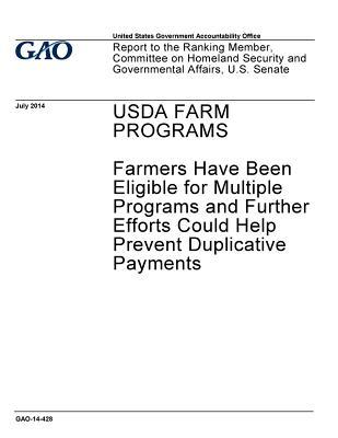 USDA Farm Programs: Farmers Have Been Eligible for Multiple Programs and Further Efforts Could Help Prevent Duplicative Payments