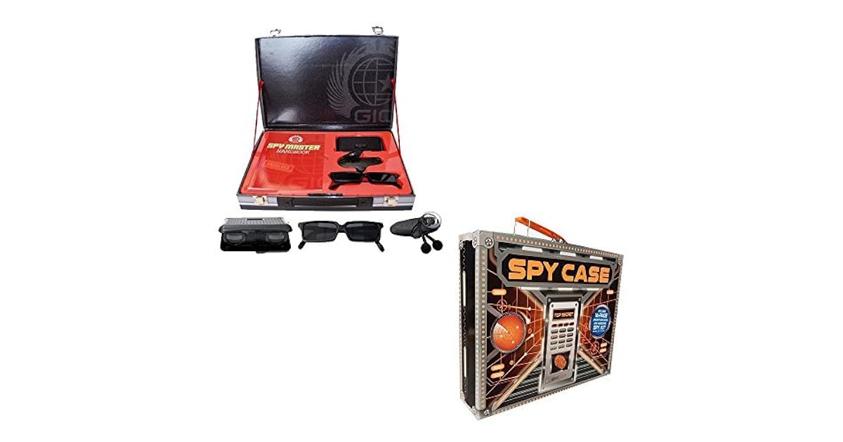 Spy Master Briefcase Black Spy kit and SPY CASE Top Secret Includes 16