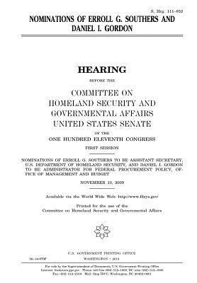 Nominations of Erroll G. Southers and Daniel I. Gordon
