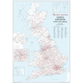 Post Code Map Uk Global Mapping Uk Postcode Areas Map By Global Mapping