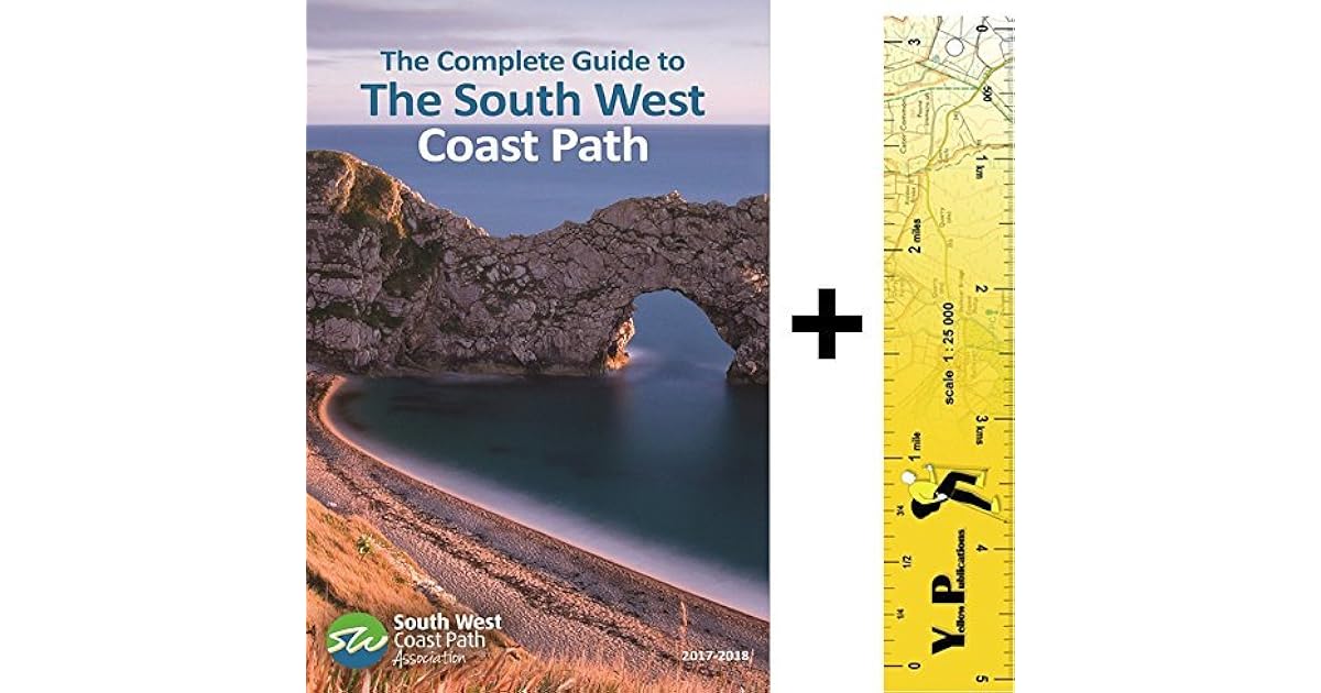 The South West Coast Path Guide Book 2017 - 2018 with scale bookmark by