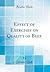 Effect of Exercises on Quality of Beef (Classic Reprint)