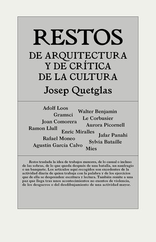 Restos de Arquitectura y de Crítica de la Cultura (Paperback)