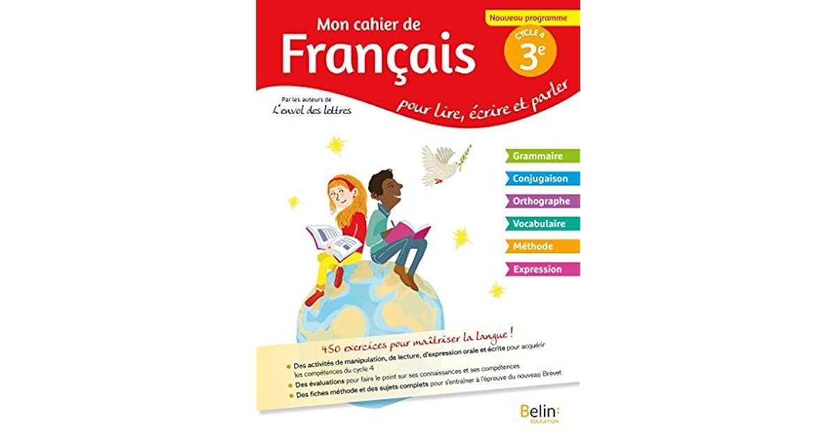 Mon Cahier De Français 4eme Correction