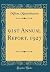 91st Annual Report, 1927 by Massachusetts Milton