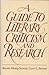 A guide to literary criticism and research