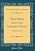 New Book List and Library N...