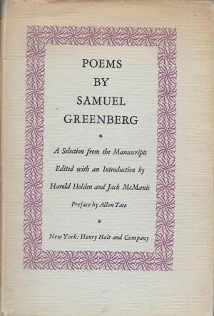 Poems by Samuel Greenberg: A Selection from the Manuscripts