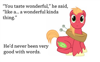 Smarty Pants and Big Macintosh Have a Tea Party