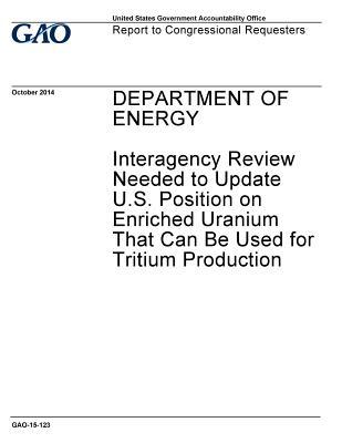 Department of Energy: Interagency Review Needed to Update U.S. Position on Enriched Uranium That Can Be Used for Tritium Production
