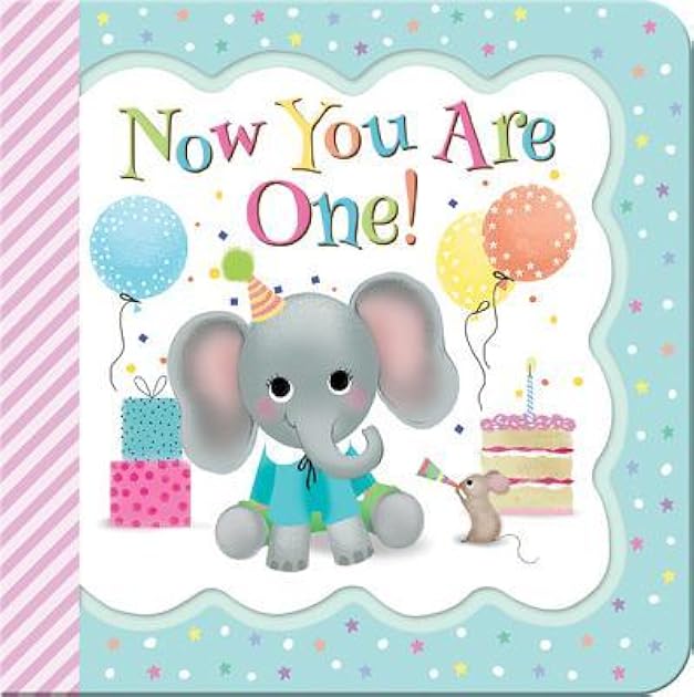 Now You Are One: Little Bird Greetings, Greeting Card Board Book with Personalization Flap, 1st Birthday Gifts for One Year Olds