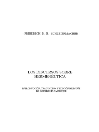 Los discursos sobre hermenéutica