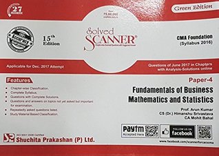 CMA Foundation Paper 4 Fundamentals of Mathematics and Statistics - Solved Scanner