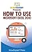 How To Use Microsoft Excel ...