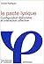 Le pacte lyrique: configura...