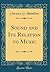 Sound and Its Relation to Music (Classic Reprint)