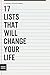 17 Lists That Will Change Your Life