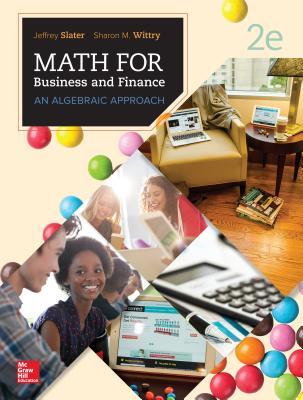 Math for Business and Finance: An Algebraic Approach