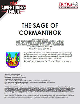 The Sage of Cormanthor (CCC-BMG-ELMW1-1)