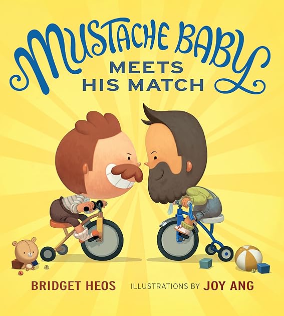 Mustache Baby Meets His Match Board Book