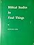 Biblical Studies in Final Things
