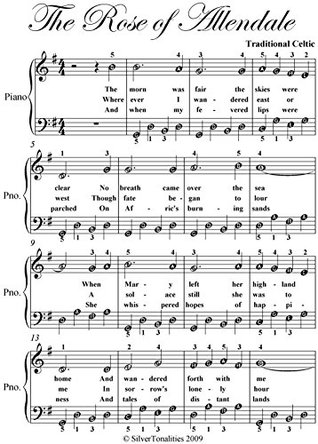 Rose of Allendale Easy Piano Sheet Music (Kindle Edition)