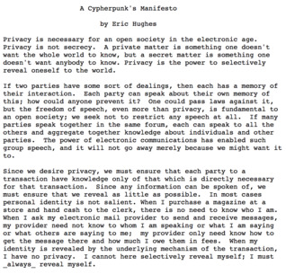 A Cypherpunk Manifesto (ebook)