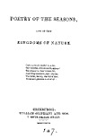 Poetry of the Seasons and of the Kingdom of Nature