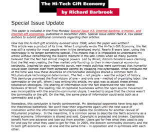 The Hi-Tech Gift Economy