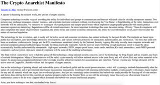 The Crypto Anarchist Manifesto (ebook)