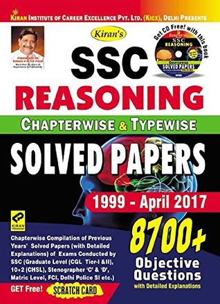 Kiran’s SSC Reasoning Chapterwise & Typewise Solved Papers 8700+ Objective Questions – English - 1923