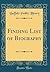 Finding List of Biography (Classic Reprint)