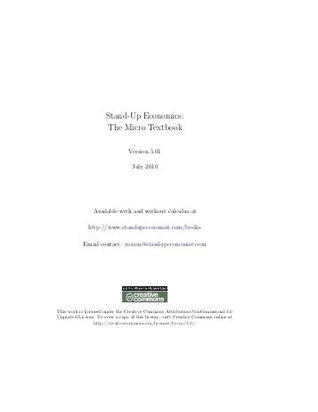 Stand-Up Economics: The Micro Textbook with Calculus