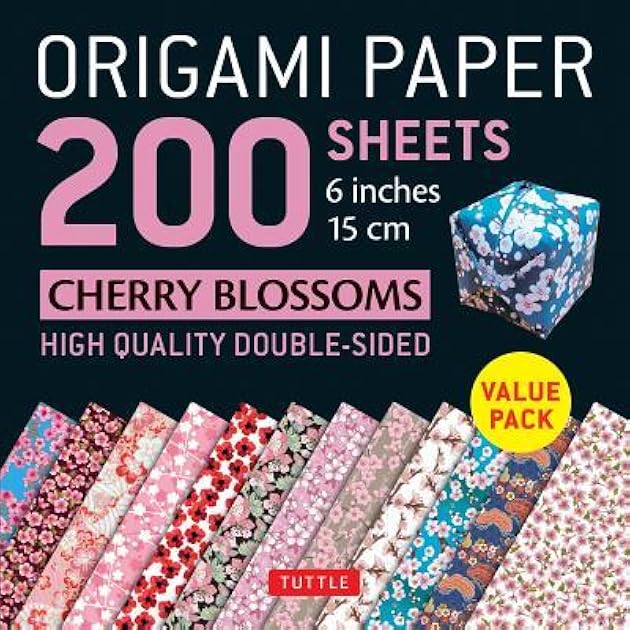 Origami Paper 200 sheets Cherry Blossoms 6