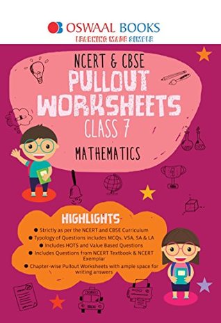 Oswaal NCERT & CBSE Pullout Worksheets Class 7 Maths (For March 2020 Exam)