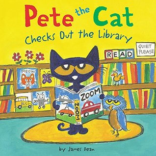 Pete the Cat Checks Out the Library: Includes Over 30 Stickers!