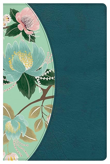 CSB Study Bible For Women, Teal Flowers LeatherTouch, Indexed, Black Letter, Study Notes and Commentary, Articles, Profiles, Word Studies, Charts, Full-Color Maps, Easy-to-Read Bible Serif Type