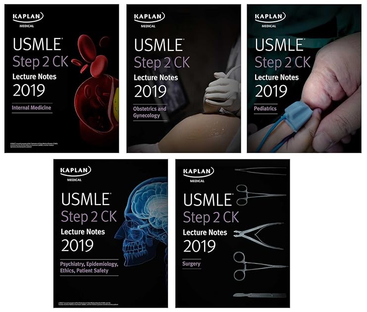 USMLE Step 2 CK Lecture Notes 2019: 5-book set (Kaplan Test Prep)