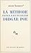 La méthode intellectuelle d'Edgar Poe by Denis Marion